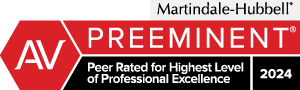 Martindale-Hubbell AV Preeminent Peer Rated for Highest Level of Professional Excellence 2024